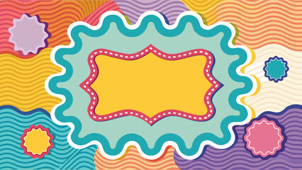 Minimalist wavy corrugated border in black and white, perfect for framing content or adding subtle visual flair.