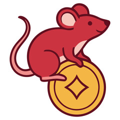 Obraz premium Vector Zodiac Animals and Symbols of Chinese New Year Celebration