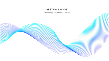 Abstract blue and purple gradient dot wave vector, 3D flowing particle background.