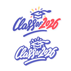 Class of 2026 graduation lettering set