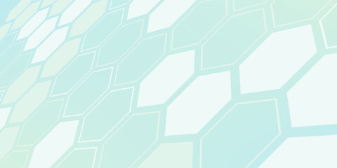 abstract blue and white hexagon background. futuristic digital hi technology banner. healthcare background. vector. © Aiksatas