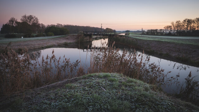 The Junction beside Lodes End Lock and Old Nene Golf Course near Ramsey and Bill Fen Marina on a cold Winter morning.