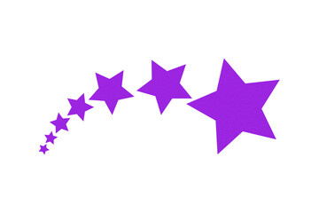 Obraz premium The purple star is located on a transparent background.