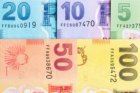 Closeup of Fijan Dollar a business background