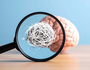 Magnified chaotic thoughts examined on a human brain model