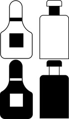 Photos of a black and white Bottles