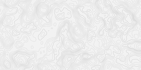Modern White Topographic Surface Pattern with Curved Elevation Lines Layered Land Relief Design with Smooth Abstract Terrain Style © ALAMA