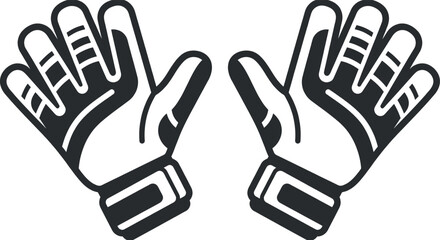 Obraz premium Goalkeeper gloves icon for soccer sports equipment