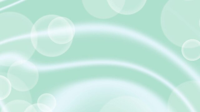Abstract Green Background with White Circles Footage Video