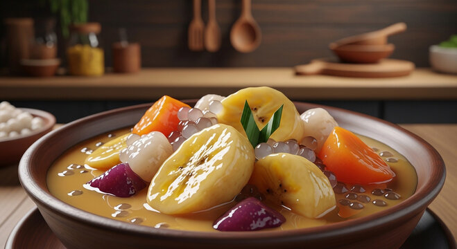 Traditional Southeast Asian Kolak Dessert