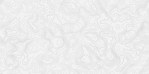 Elegant White Landform Relief with Layered Paper Style Contour Map Abstract Terrain Texture with Smooth Curved Elevation Lines © ALAMA