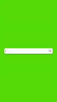 Animation of Searching bar on green background. Full HD. 4K
