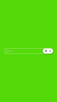 Animation of Searching bar on green background. Full HD. 4K