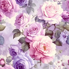 Romantic pastel roses with soft edges and a gentle, vintage feel, filling the frame