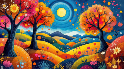 Primitivism - painting with bold colors