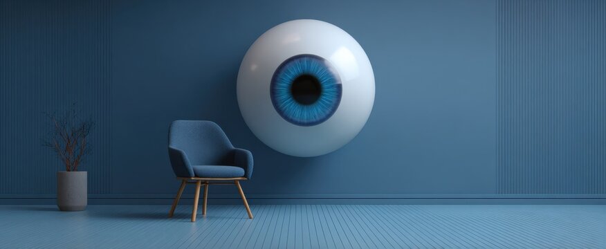 Surreal office background texture creates an eye-catching mood for viral ad.