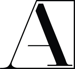 Letter A minimalist logo design