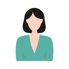 Faceless woman avatar. Illustration of a girl. Vector.	