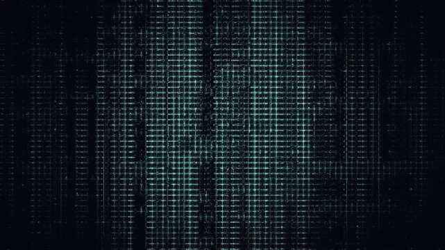 Teal Digital Data Grid Vertical Background 4K UHD