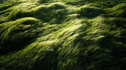 Lush Mossy Forest Landscape Top View / 豊かな苔のような森の風景（真上から）