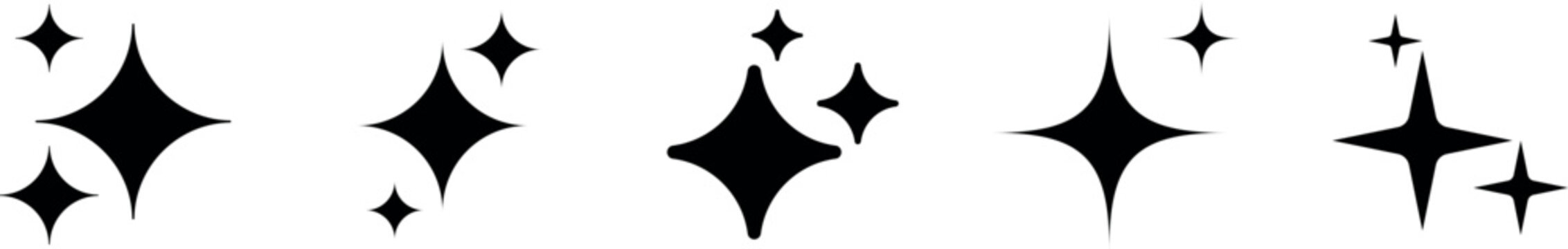 AI generate icon set. AI stars icon. Set of Artificial intelligence. AI. Icon element for apps web.
