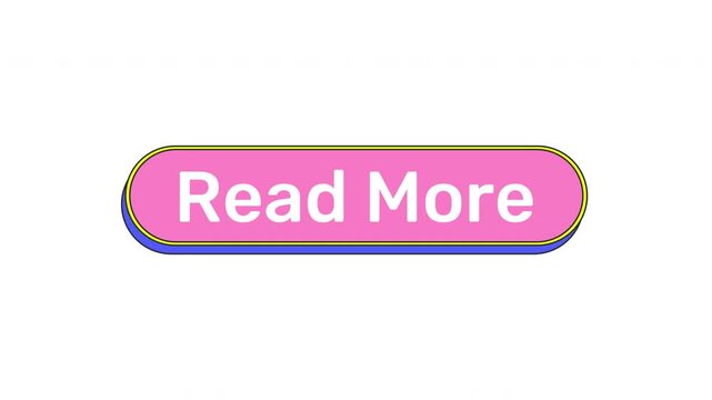 Read more cute pink button animation with click reaction. Access additional written content. Extended information. Article preview. Rounded cartoon micro interaction UI. Animated kawaii CTA element