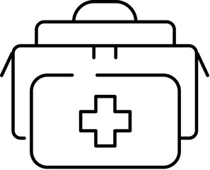 Obraz premium First aid bag illustrating essential medical supplies for emergency treatment, representing health, safety, and quick response for injuries and urgent situations