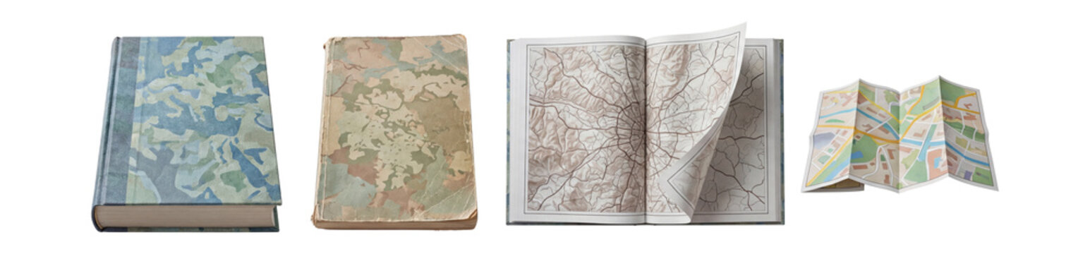 Road atlas generic set.