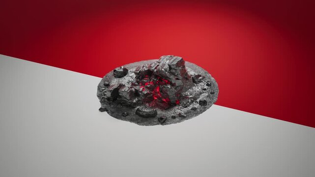 Indonesia Mining Industry, Critical Rare Earth Elements with Red Glow