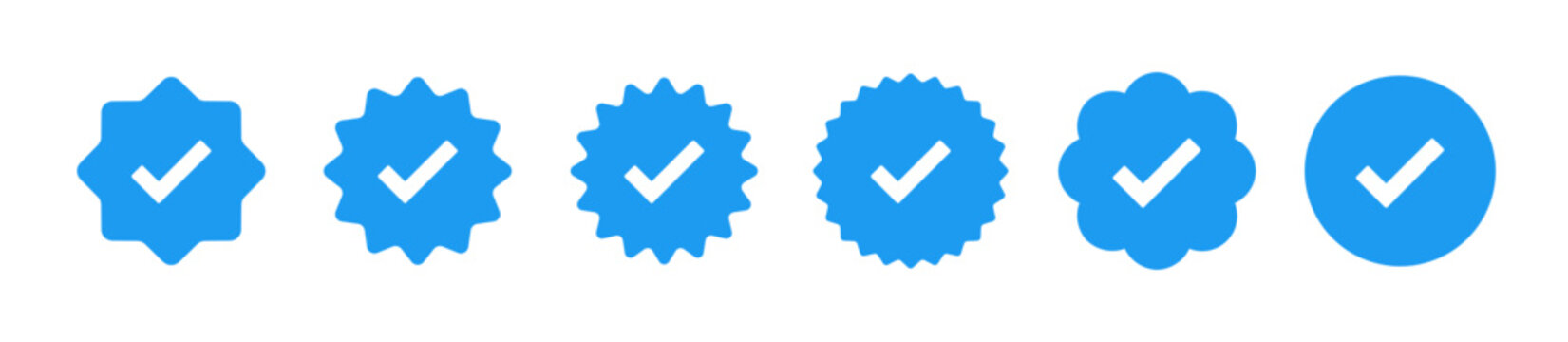 Set of Verified Tick Badges and Icons.
