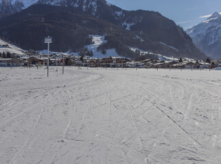 Landschaft, kaprun, langlauf, schnee, winter, spur.