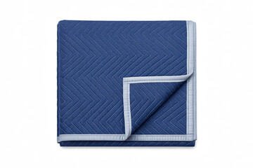 Fototapeta premium Folded quilted blanket with stitch pattern on dark background