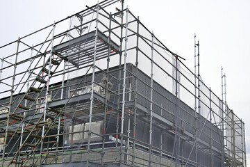 マンションの建設工事