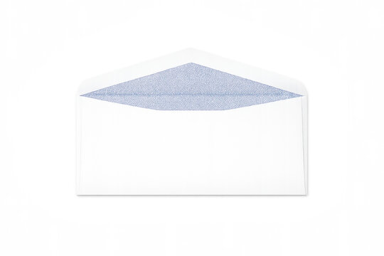 White envelope with security pattern on gray background