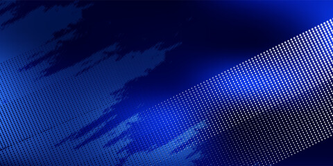 Blue gradient wave and sparkling on dark background. You use can banner, brochre, presentation. Vector illustration