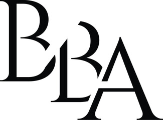 Letter BBA clothing logo