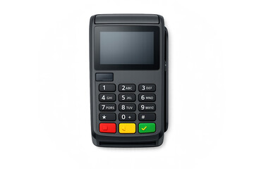 Obraz premium Modern electronic payment terminal on gradient background