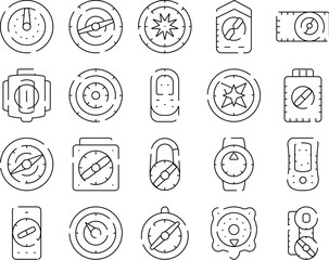 Fototapeta premium Compasses and navigation tools display various designs and functions, representing direction, exploration, and geographic orientation for travel and adventure planning