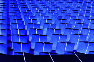 Obraz premium Abstract texture of blue geometric shapes.