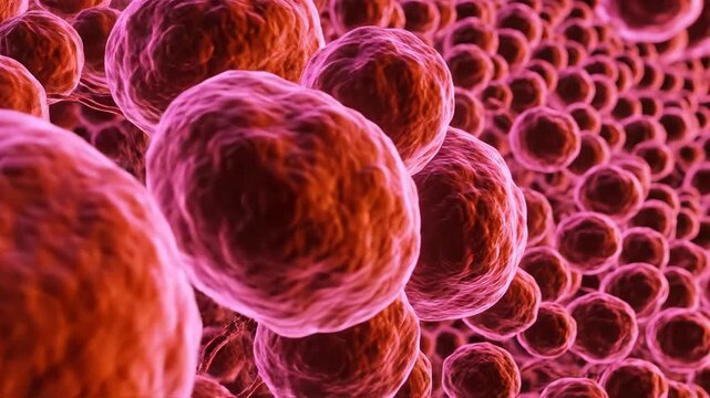 Cellular structure under microscope