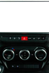 Vertical blank screen and climate control knobs in vehicle