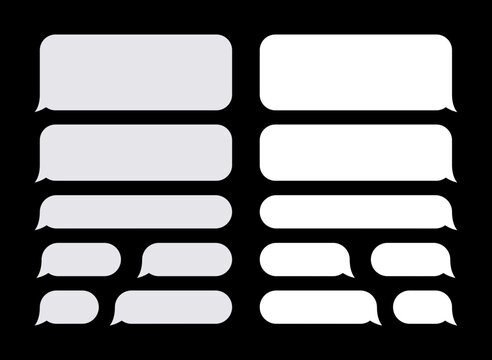 A set of different kinds of chat and text bubbles