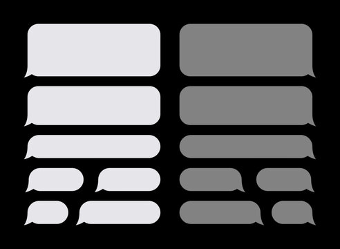 A set of different kinds of chat and text bubbles