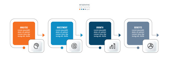 Timeline chart business infographic template.
