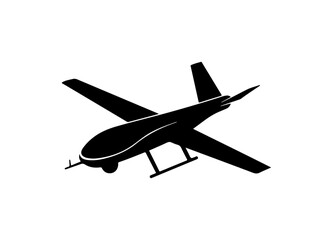 Black Drone Vector Silhouette Illustration