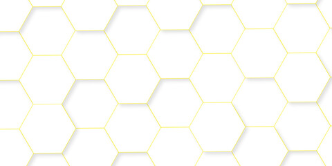 Obraz premium Abstract texture wallpaper business design. Paper hexagonal futuristic pattern line geometric background. Square shape backdrop white hexagon decor textured illustration.