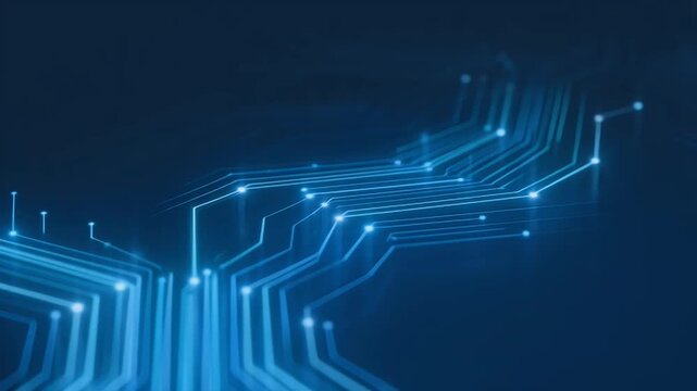 Blue digital circuit board pattern abstract high technology and engineering concept