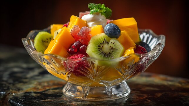 Assorted Sliced Fresh Tropical Fruits / スライスしたトロピカルフルーツの盛り合わせ