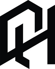 Letter DH minimalist logo