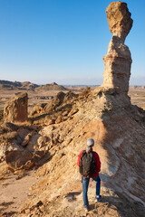 Picturesque badlands in Los Monegros. Tozal Cobeta. Jubierre, Huesca. Spain